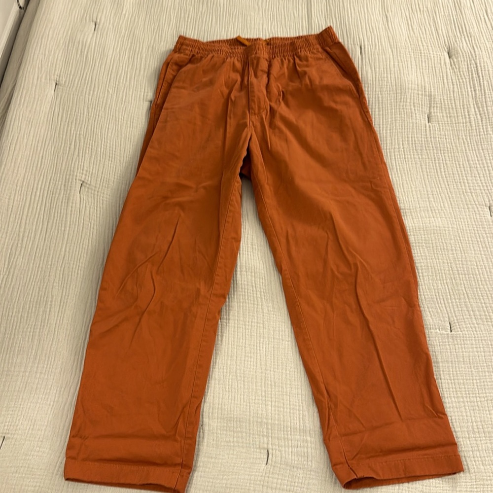 Soft pumpkin-color Uniqlo chino